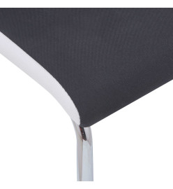 Chaises à manger cantilever lot de 2 noir tissu