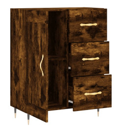 Buffet chêne fumé 69,5x34x90 cm bois d'ingénierie