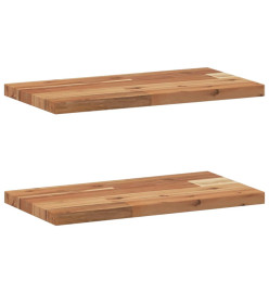 Étagères flottantes 2 pcs 40x20x2 cm acacia massif à l'huile