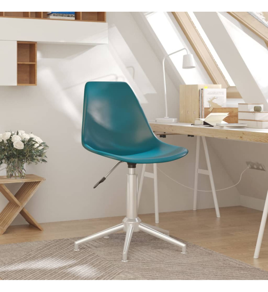 Chaise de bureau pivotante Turquoise PP