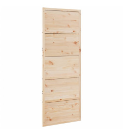 Porte de grange 80x208 cm bois massif de pin