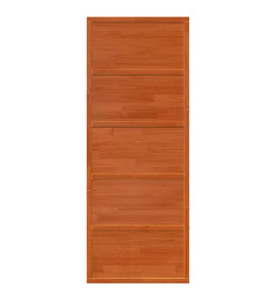 Porte de grange marron cire 80x208 cm bois massif de pin