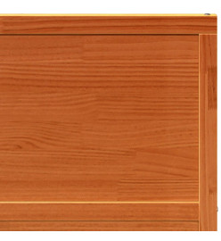 Porte de grange marron cire 80x208 cm bois massif de pin