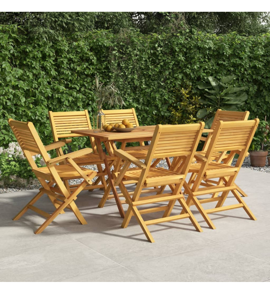 Chaises de jardin pliantes 6 pcs 55x62x90 cm bois massif teck