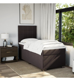 Sommier à lattes de lit avec matelas Marron foncé 90x200 cm