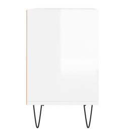 Meuble TV blanc brillant 69,5 x 30 x 50 cm bois d'ingénierie