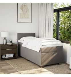 Sommier à lattes de lit avec matelas Taupe 90x200 cm Tissu