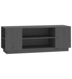 Meuble TV Gris 110x35x40,5 cm Bois de pin massif