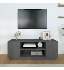 Meuble TV Gris 110x35x40,5 cm Bois de pin massif