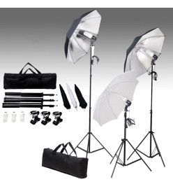 Kit de studio photo avec ensemble d'éclairage et toile de fond