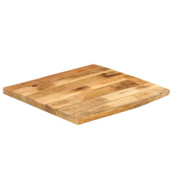 Dessus de table 80x80x2,5 cm bord vivant bois massif manguier