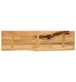 Dessus de table 100x30x2,5 cm bord vivant bois massif manguier