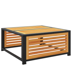 Salon de jardin avec coussins 6 pcs bois d'acacia solide