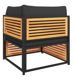 Salon de jardin avec coussins 6 pcs bois d'acacia solide