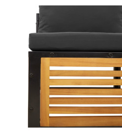 Salon de jardin avec coussins 6 pcs bois d'acacia solide