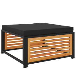 Salon de jardin avec coussins 5 pcs Bois d'acacia solide