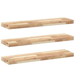 Étagères flottantes 3 pcs 100x20x4 cm acacia massif non traité