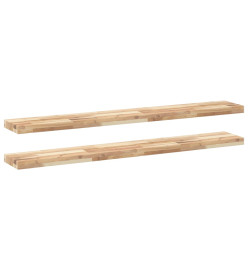 Étagères flottantes 2 pcs 140x20x4 cm acacia massif non traité