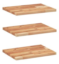 Étagères flottantes 3 pcs 40x30x2 cm acacia massif à l'huile