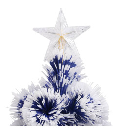 Sapin de Noël artificiel LED Blanc et bleu 64 cm Fibre optique