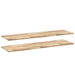 Étagères flottantes 2 pcs 140x40x2 cm acacia massif non traité