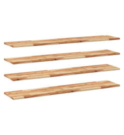 Étagères flottantes 4 pcs 140x30x2 cm acacia massif à l'huile