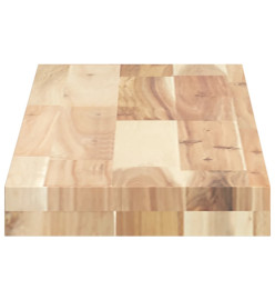 Dessus de table 80x20x4 cm rectangulaire bois massif d'acacia