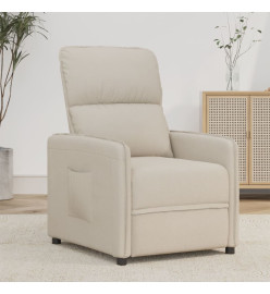 Fauteuil inclinable Crème Tissu microfibre