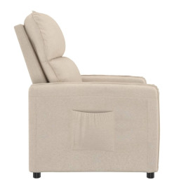 Fauteuil inclinable Crème Tissu microfibre