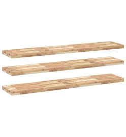 Étagères flottantes 3 pcs 160x30x4 cm acacia massif non traité