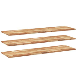 Étagères flottantes 3 pcs 160x40x2 cm acacia massif à l'huile