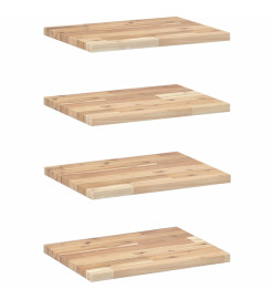 Étagères flottantes 4 pcs 60x30x2 cm acacia massif non traité