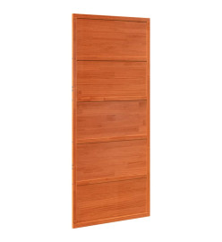 Porte de grange marron cire 90x208 cm bois massif de pin