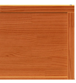 Porte de grange marron cire 90x208 cm bois massif de pin