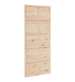 Porte de grange 90x208 cm bois massif de pin