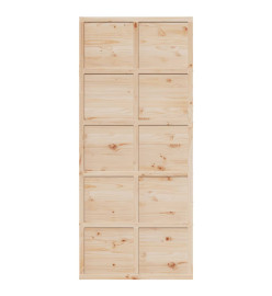 Porte de grange 90x208 cm bois massif de pin