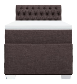 Sommier à lattes de lit avec matelas Marron foncé 90x200 cm