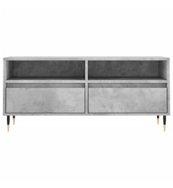 Meuble TV gris béton 100x34,5x44,5 cm bois d'ingénierie