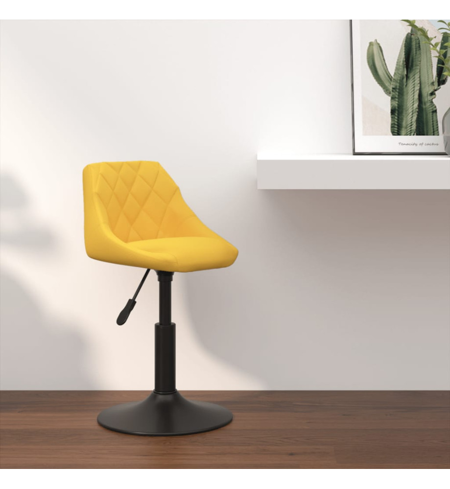 Tabouret de bar Jaune moutarde Velours