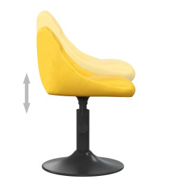 Tabouret de bar Jaune moutarde Velours