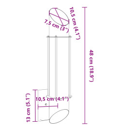 Appliques murales d'extérieur 2pcs argenté acier inoxydable