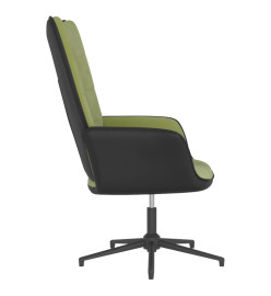 Chaise de relaxation Vert clair Velours et PVC