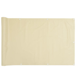 Écran d'intimité de jardin crème 600x90 cm PVC