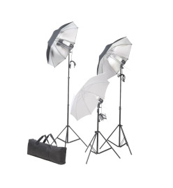 Kit de studio photo avec ensemble d'éclairage et toile de fond