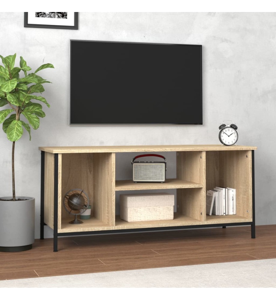 Meuble TV chêne sonoma 102x35x45 cm bois d'ingénierie