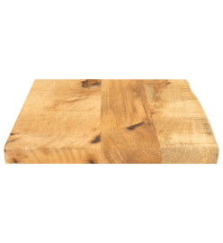 Dessus de table 40x30x3,8 cm bord vivant bois massif manguier