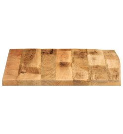 Dessus de table 60x60x3,8 cm bord vivant bois massif manguier