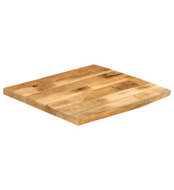 Dessus de table 40x40x3,8 cm bord vivant bois massif manguier