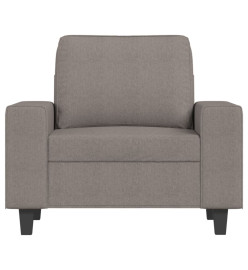 Fauteuil avec repose-pied Taupe 60 cm Tissu