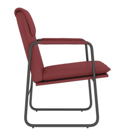 Chaise longue Rouge bordeaux 55x64x80 cm Similicuir